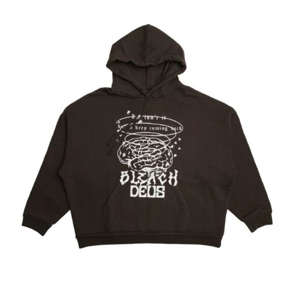 Deus ex Machina x Bleach Design Hoodie LA Black size medium - Picture 1 of 7